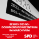 Bild mit der Aufschrift "1933 - der Weg in die Diktatur" in Schwarz-Weiß